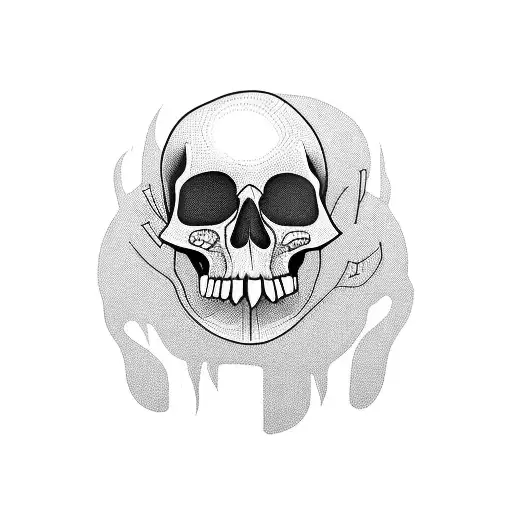 A Head With Food Out Of His Skull