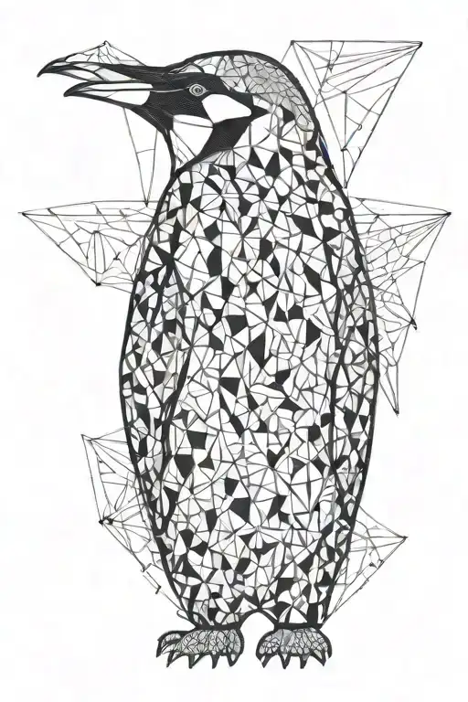 Penguin Wearing Backpack Standing