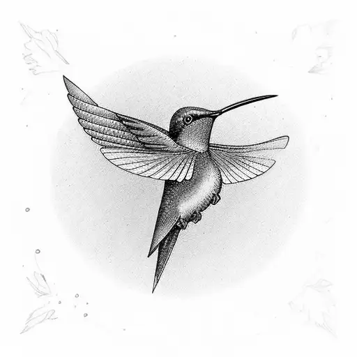 Humming Bird With Hints Of Marvel And Nature For Upper Arm Sleeve