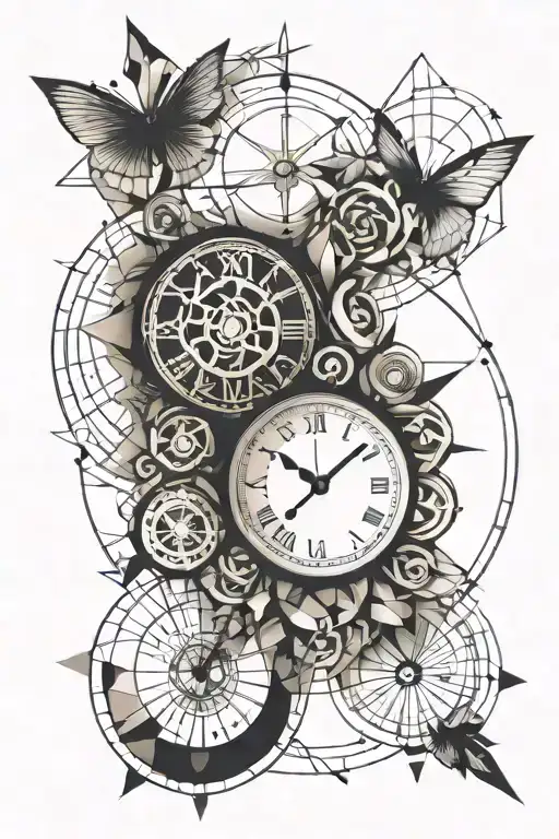 Geometric Clock Surrounded