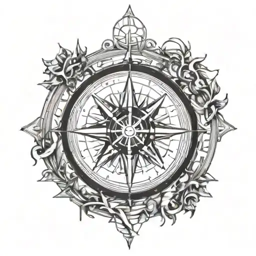 A Compass With Several Branches Representing Life Objectives That I Must Fulfill For A Man