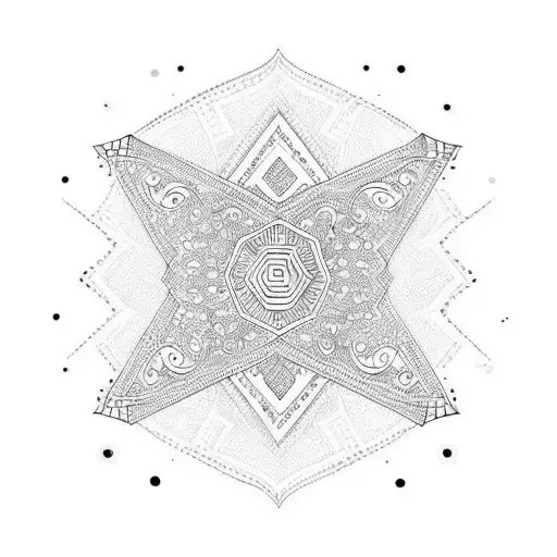 Mehndi Patterns With Mayan Influence For Neck