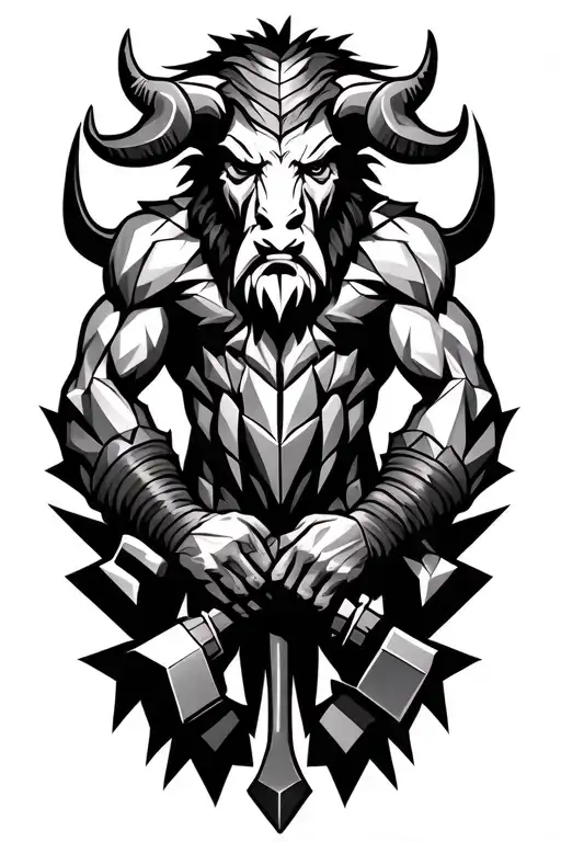 Minotaur With Hammer