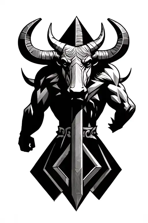 Minotaur With Hammer Facing Away
