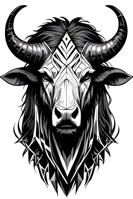 Minataur Head Horns On Side Of Head Mean Looking