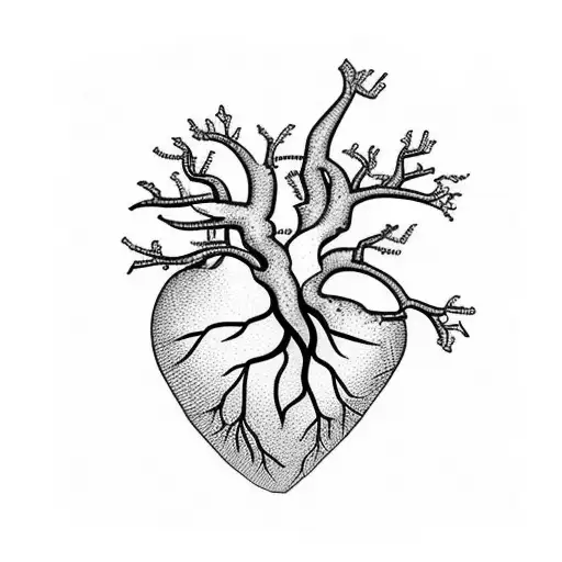 Tree Growing From Anatomical Heart