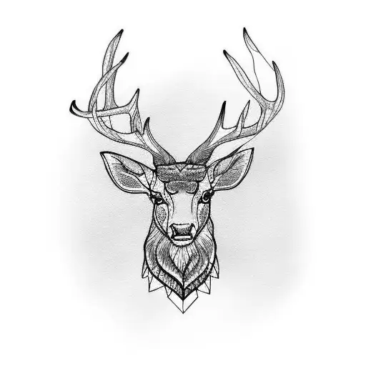 Scottish Stag With Symbolism To Represent My 3 Daughters Julia Georgia And Robyn