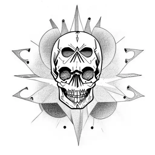 Skull With Sun Inside