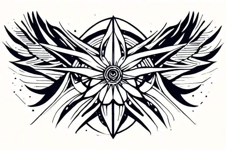 Conceptual Tattoo With Aquarius