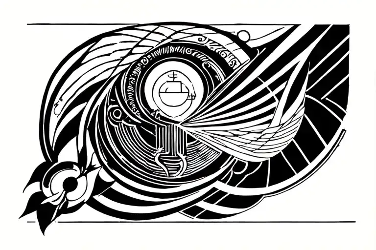 Conceptual Tattoo With Aquarius Zodiac Sign