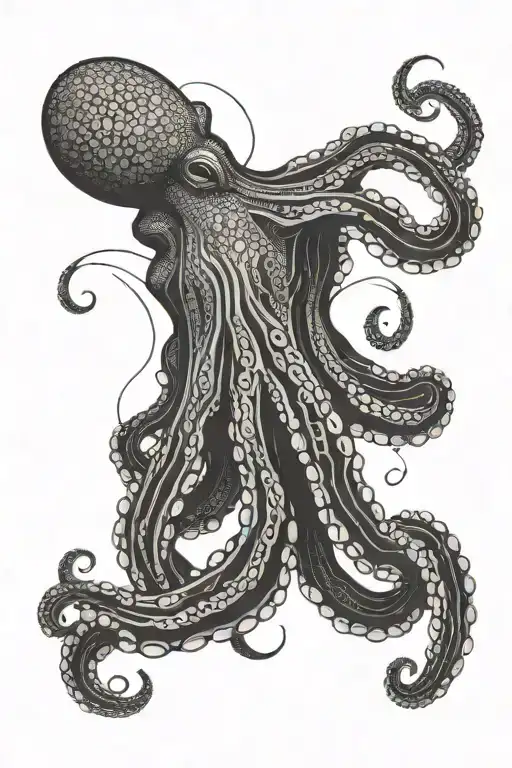 Octopus Gracefully Swimming