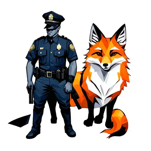 Fox And Police Man