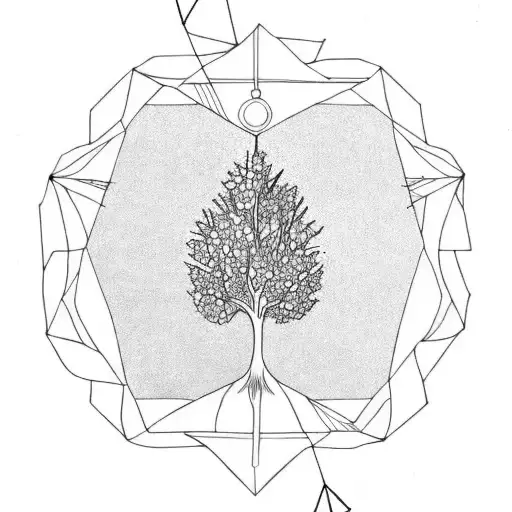Tree Of Life With Outer Triangles
