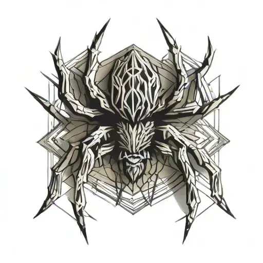 A Big Spider Made Of Wood Grain Patterns Incorporated