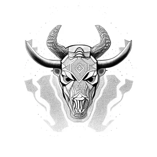 Minotaure Head Skull