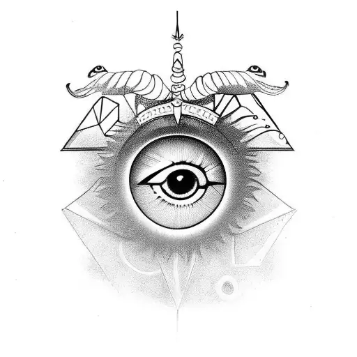 Eye Of Horus With Scorpio And Number 23