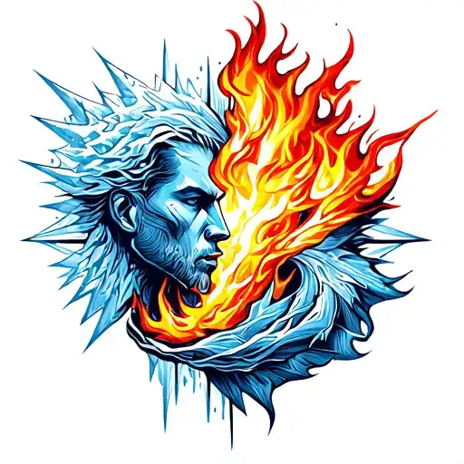 Ice And Fire Fighting Each Other