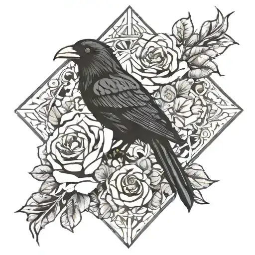 Sword And Roses And Raven