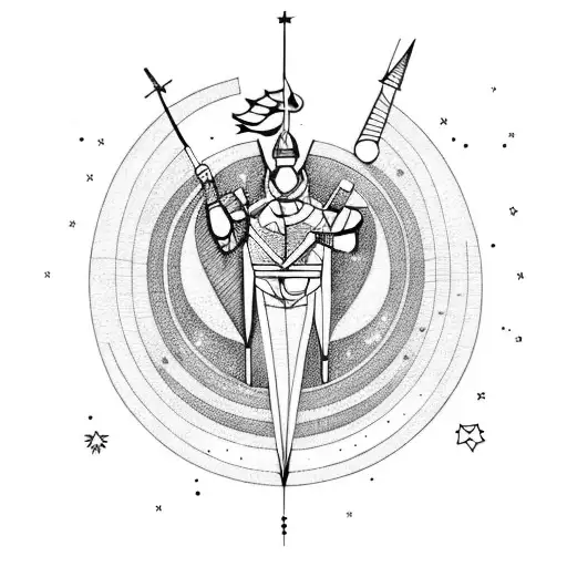 Sagittarius With Cresent Moon