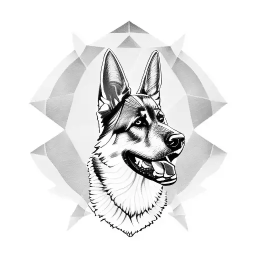 A German Shepherd Wearing A Newcastle Football Jersey