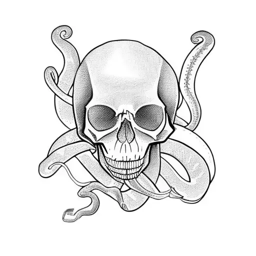 Snakes Roses And A Skull