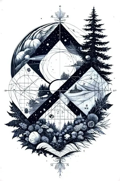 Geomtrical Nature Physics Astronomy On Sleeve