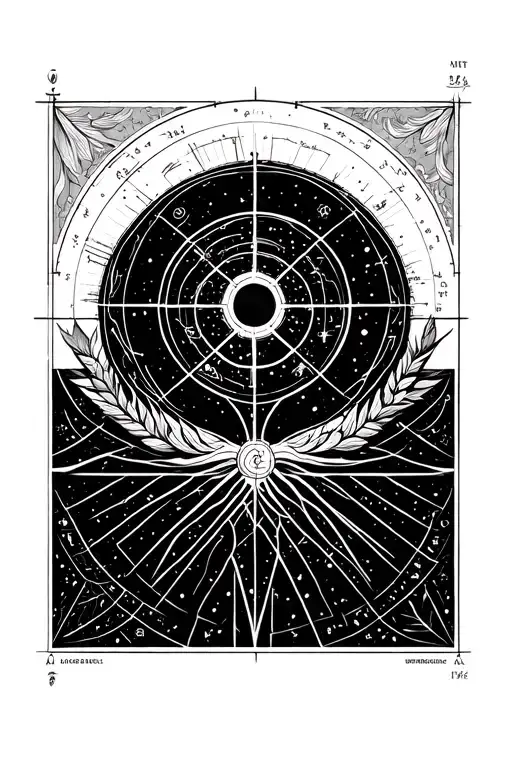 Geomtrical Nature Physics Astronomy On Sleeve With Norse Mythology