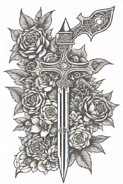 Celestial Dagger With Some Flowers