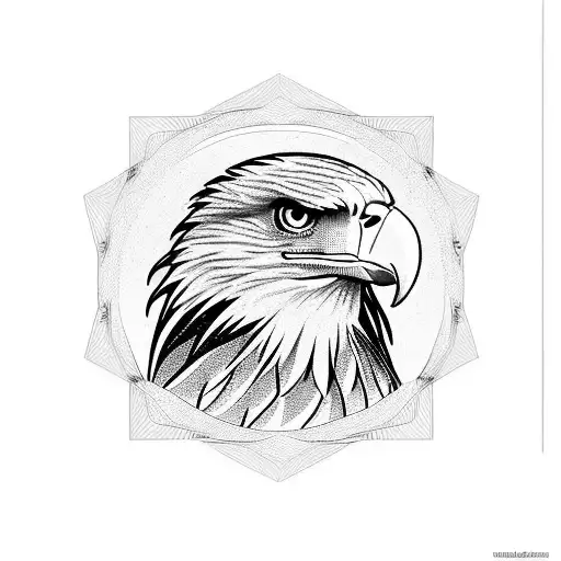 Eagle Breaking Out Of A Circle