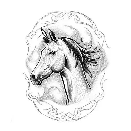 Branding Tattoo Of A Mare With The Initial J