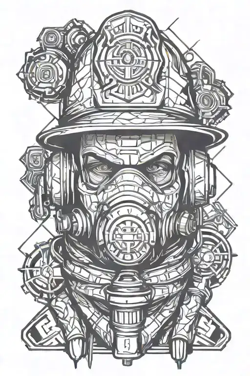 Firefighter Head With Mask