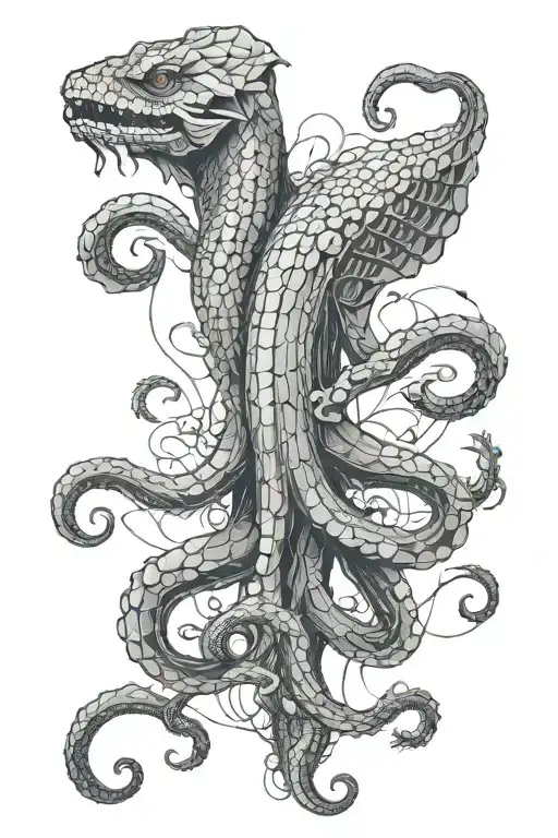 Deep Water Kraken Emerging From The Depths