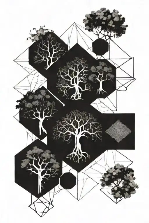 Geometric Family Tree Intertwined