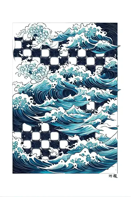 Japanese Water With Small Waves Add