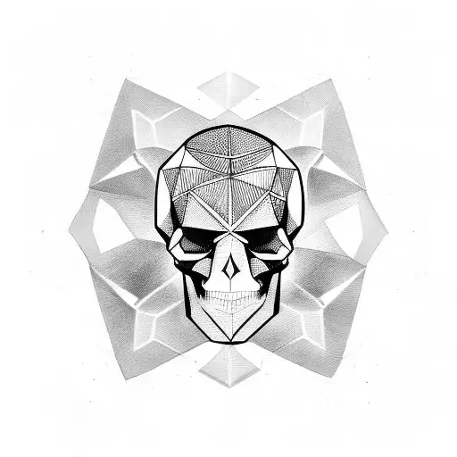 Futuristic Geometric Skull