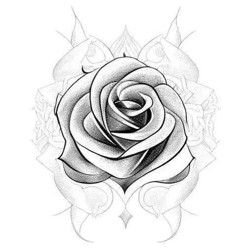 A Knight Horse Merged Rose