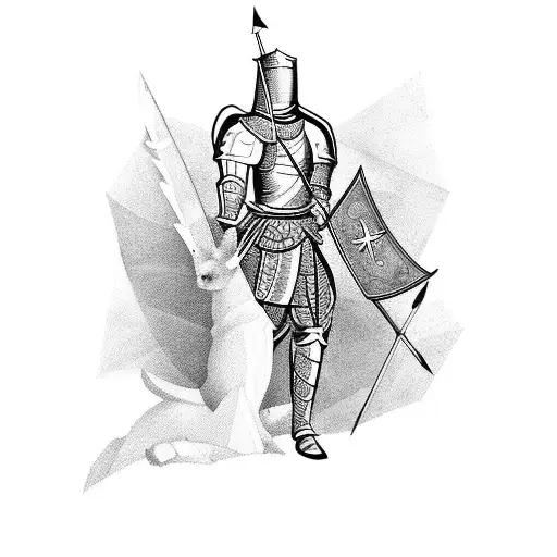 A Knight Horse And Arrow Combination