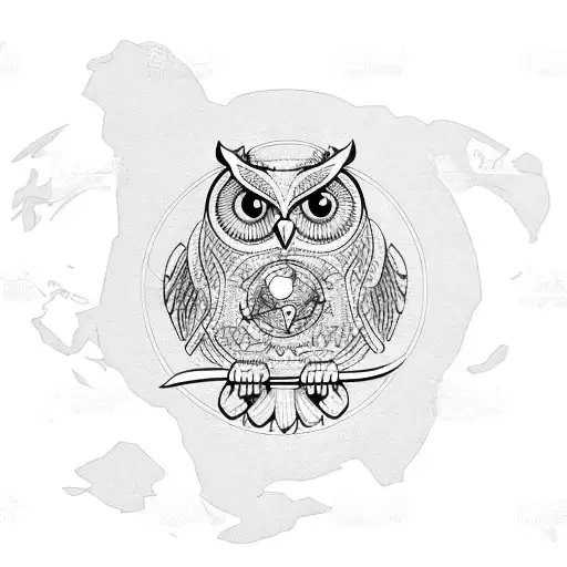 Owl With World Map