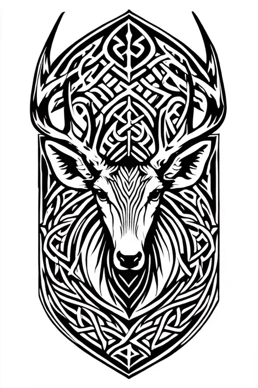 Celctic Warrior Celtic Deer Head