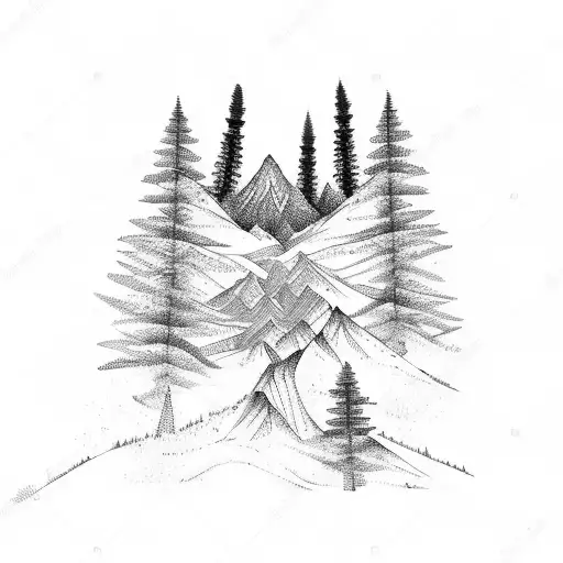 Tori Into Forest And Montain Background