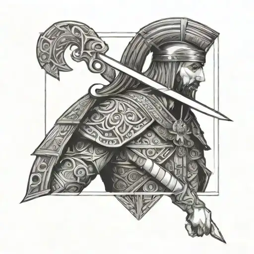 Georgian Warrior With A Dagger