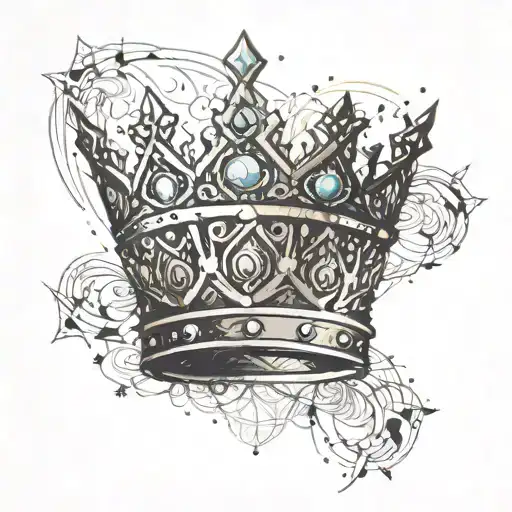 Crown On A Watercolor Background