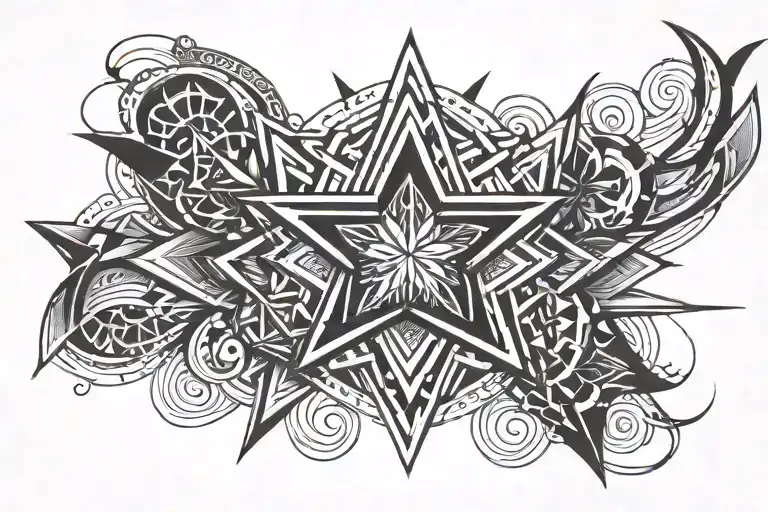 Star And Tribal Arm Band