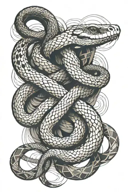 Snake Shaped Band Wrapping Around My Forearm