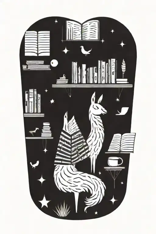 Llama Reading A Book