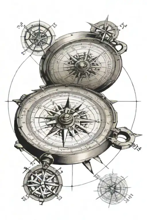 Compass With Northampton As The Centre Bit Showing