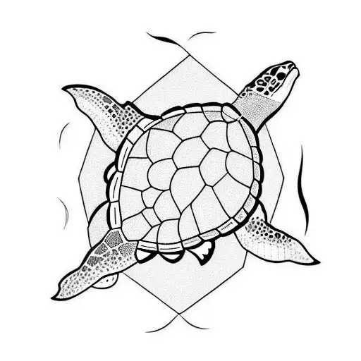 Sea Turtle And Whale Swimming