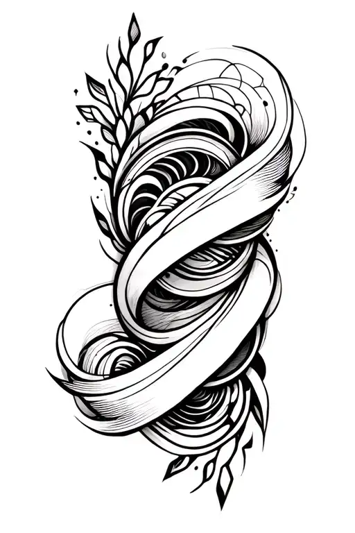 Mixed Geometric Spiralling Around Arm Sleeve For Female