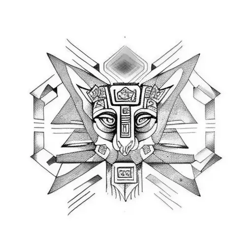 Design A Mystical Tattoo Featuring The Mayan Artifacts And The Holographic Matrix