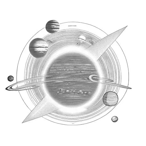 Solar System Planets In A Row With The Sun
